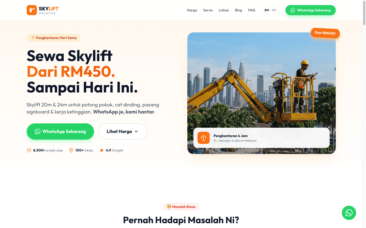 Skylift Malaysia โ built by Kreativ Studio